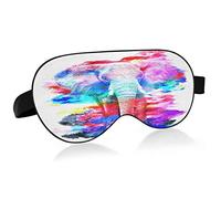 Sleep Mask Elephant Art Night Eye Shade Cover Soft Comfort Blindfold Blockout Light Adjustable Strap for Men Women