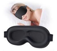 Sleep Mask, EVA BELLE Sleep Mask for Men Women, Zero Eye Pressure 3D Sleeping Mask, 100% Light Blocking Eye Covers with Adjustable Strap for Sleeping Travel Home Nap Rest Memory Foam