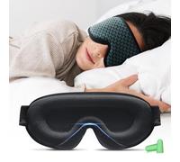 Sleep Mask,Eye Mask,100% Blackout 3D Eye Mask for Sleeping for Men and Women, Widened Side Design for SideSleepers，Super Soft Sleeping Mask with Comfortable Adjustable Strap,Suitable for Travel