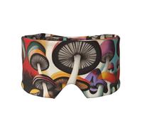 Sleep Mask, Eye Mask for Sleeping with Heads Adjustable, Earmuffs for Sleep for Men & Women, 2 in 1 Ear Mask and Blindfold, Perfect for Sleeping, Travel, and Relaxation Magic Mushroom