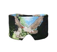 Sleep Mask, Eye Mask for Sleeping with Heads Adjustable, Earmuffs for Sleep for Men & Women, 2 in 1 Ear Mask and Blindfold, Perfect for Sleeping, Travel, and Relaxation The Birds in The Small Town