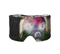 Sleep Mask, Eye Mask for Sleeping with Heads Adjustable, Earmuffs for Sleep for Men & Women, 2 in 1 Ear Mask and Blindfold, Perfect for Sleeping, Travel, and Relaxation Fireworks Inside The Arch