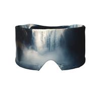 Sleep Mask, Eye Mask for Sleeping with Heads Adjustable, Earmuffs for Sleep for Men & Women, 2 in 1 Ear Mask and Blindfold, Perfect for Sleeping, Travel, and Relaxation Waterfalls and Heavy Fog