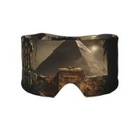 Sleep Mask, Eye Mask for Sleeping with Heads Adjustable, Earmuffs for Sleep for Men & Women, 2 in 1 Ear Mask and Blindfold, Perfect for Sleeping, Travel, and Relaxation The Pyramid of The Lost World