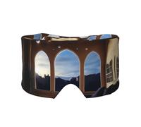 Sleep Mask, Eye Mask for Sleeping with Heads Adjustable, Earmuffs for Sleep for Men & Women, 2 in 1 Ear Mask and Blindfold, Perfect for Sleeping, Travel, and Relaxation Fantasy Art Outside The Window