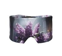Sleep Mask, Eye Mask for Sleeping with Heads Adjustable, Earmuffs for Sleep for Men & Women, 2 in 1 Ear Mask and Blindfold, Perfect for Sleeping, Travel, and Relaxation Violet Flowers in The Church
