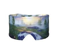 Sleep Mask, Eye Mask for Sleeping with Heads Adjustable, Earmuffs for Sleep for Men & Women, 2 in 1 Ear Mask and Blindfold, Perfect for Sleeping, Travel, and Relaxation Boreal Forest