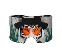 Sleep Mask, Eye Mask for Sleeping with Heads Adjustable, Earmuffs for Sleep for Men & Women, 2 in 1 Ear Mask and Blindfold, Perfect for Sleeping, Travel, and Relaxation Tiger People
