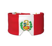 Sleep Mask, Eye Mask for Sleeping with Heads Adjustable, Earmuffs for Sleep for Men & Women, 2 in 1 Ear Mask and Blindfold, Perfect for Sleeping, Travel, and Relaxation Flag of Peru