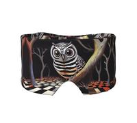 Sleep Mask, Eye Mask for Sleeping with Heads Adjustable, Earmuffs for Sleep for Men & Women, 2 in 1 Ear Mask and Blindfold, Perfect for Sleeping, Travel, and Relaxation The Glowing White owl