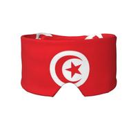 Sleep Mask, Eye Mask for Sleeping with Heads Adjustable, Earmuffs for Sleep for Men & Women, 2 in 1 Ear Mask and Blindfold, Perfect for Sleeping, Travel, and Relaxation Tunisian Flag