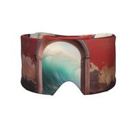 Sleep Mask, Eye Mask for Sleeping with Heads Adjustable, Earmuffs for Sleep for Men & Women, 2 in 1 Ear Mask and Blindfold, Perfect for Sleeping, Travel, and Relaxation The Window Leading to The sea