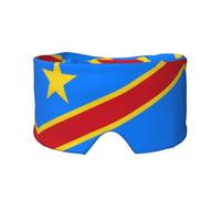 Sleep Mask, Eye Mask for Sleeping with Heads Adjustable, Earmuffs for Sleep for Men & Women, 2 in 1 Ear Mask and Blindfold, Perfect for Sleeping, Travel, and Relaxation Flag of The Congo