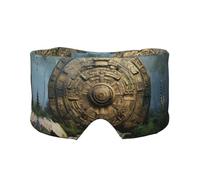 Sleep Mask, Eye Mask for Sleeping with Heads Adjustable, Earmuffs for Sleep for Men & Women, 2 in 1 Ear Mask and Blindfold, Perfect for Sleeping, Travel, and Relaxation Iron arc gate Pattern