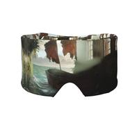 Sleep Mask, Eye Mask for Sleeping with Heads Adjustable, Earmuffs for Sleep for Men & Women, 2 in 1 Ear Mask and Blindfold, Perfect for Sleeping, Travel, and Relaxation Pirate Ship Under The Sunshine