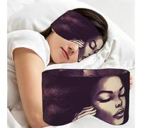 Sleep Mask Eye Mask Zero Pressure Blocking Light Sleeping Mask Eye Covers | African Hair Black Women Sleep Eye Mask For Side Sleeper Women Men Night Blindfold,Ultra Soft Eye Shade Cover