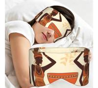 Sleep Mask Eye Mask Zero Pressure Blocking Light Sleeping Mask Eye Covers | African Tribal Woman Sleep Eye Mask For Side Sleeper Women Men Night Blindfold,Ultra Soft Eye Shade Cover