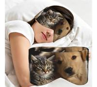 Sleep Mask Eye Mask Zero Pressure Blocking Light Sleeping Mask Eye Covers | Cats And Dog Sleep Eye Mask For Side Sleeper Women Men Night Blindfold,Ultra Soft Eye Shade Cover