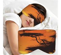 Sleep Mask Eye Mask Zero Pressure Blocking Light Sleeping Mask Eye Covers | Funny African Sunset Sleep Eye Mask For Side Sleeper Women Men Night Blindfold,Ultra Soft Eye Shade Cover