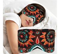 Sleep Mask Eye Mask Zero Pressure Blocking Light Sleeping Mask Eye Covers | Sugar Skulls Day Of The Dead Sleep Eye Mask For Side Sleeper Women Men Night Blindfold,Ultra Soft Eye Shade Cover