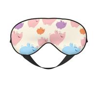 Sleep Mask, Eye Masks for Sleep, Sleep Masks for Women and Men, Blackout Eye Covers for Travel/Sleeping, Artistic Cute Cartoon Pig Eye Mask