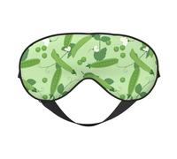 Sleep Mask, Eye Masks for Sleep, Sleep Masks for Women and Men, Blackout Eye Covers for Travel/Sleeping, Green Peas Leaf Eye Mask