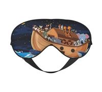 Sleep Mask, Eye Masks for Sleep, Sleep Masks for Women and Men, Blackout Eye Covers for Travel/Sleeping, Ocean Scene with Noah's Ark Eye Mask