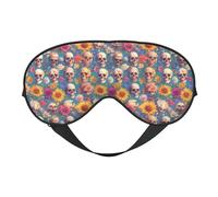 Sleep Mask, Eye Masks for Sleep, Sleep Masks for Women and Men, Blackout Eye Covers for Travel/Sleeping, Skull Sunflower Daisy Eye Mask