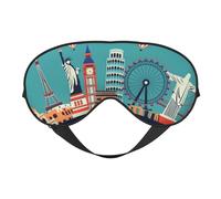 Sleep Mask, Eye Masks for Sleep, Sleep Masks for Women and Men, Blackout Eye Covers for Travel/Sleeping, Let's go Travel Eye Mask