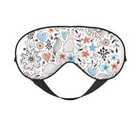 Sleep Mask, Eye Masks for Sleep, Sleep Masks for Women and Men, Blackout Eye Covers for Travel/Sleeping, Floral with Rabbits Eye Mask
