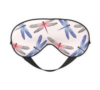 Sleep Mask, Eye Masks for Sleep, Sleep Masks for Women and Men, Blackout Eye Covers for Travel/Sleeping, Blue Purple Dragonfly Eye Mask