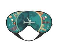 Sleep Mask, Eye Masks for Sleep, Sleep Masks for Women and Men, Blackout Eye Covers for Travel/Sleeping, Around The Planet Eye Mask