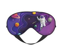 Sleep Mask, Eye Masks for Sleep, Sleep Masks for Women and Men, Blackout Eye Covers for Travel/Sleeping, Astronaut on Mission in Outer Space Eye Mask