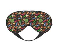 Sleep Mask, Eye Masks for Sleep, Sleep Masks for Women and Men, Blackout Eye Covers for Travel/Sleeping, Lollipop Candy Chocolate Bean Print Eye Mask