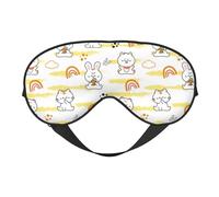Sleep Mask, Eye Masks for Sleep, Sleep Masks for Women and Men, Blackout Eye Covers for Travel/Sleeping, Cartoon Cute Rabbit Tiger Eye Mask