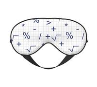 Sleep Mask, Eye Masks for Sleep, Sleep Masks for Women and Men, Blackout Eye Covers for Travel/Sleeping, Comical Math Symbol Print Eye Mask