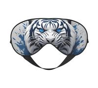 Sleep Mask, Eye Masks for Sleep, Sleep Masks for Women and Men, Blackout Eye Covers for Travel/Sleeping, 3D White and Blue Tiger Eye Mask
