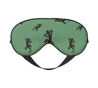 Sleep Mask, Eye Masks for Sleep, Sleep Masks for Women and Men, Blackout Eye Covers for Travel/Sleeping, Cute Lizard Gecko Green_B Eye Mask