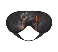 Sleep Mask, Eye Masks for Sleep, Sleep Masks for Women and Men, Blackout Eye Covers for Travel/Sleeping, Cool fire Dragon Eye Mask