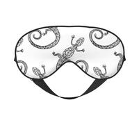 Sleep Mask, Eye Masks for Sleep, Sleep Masks for Women and Men, Blackout Eye Covers for Travel/Sleeping, Bohemian Lines Gecko Lizard Eye Mask