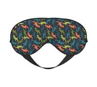 Sleep Mask, Eye Masks for Sleep, Sleep Masks for Women and Men, Blackout Eye Covers for Travel/Sleeping, Multicolor Cute Lizard Gecko_A Eye Mask