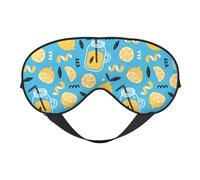 Sleep Mask, Eye Masks for Sleep, Sleep Masks for Women and Men, Blackout Eye Covers for Travel/Sleeping, Blue Lemon Juice Eye Mask