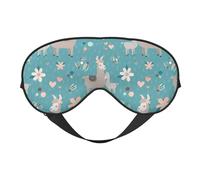Sleep Mask, Eye Masks for Sleep, Sleep Masks for Women and Men, Blackout Eye Covers for Travel/Sleeping, Teal Mama Llama Eye Mask