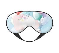Sleep Mask, Eye Masks for Sleep, Sleep Masks for Women and Men, Blackout Eye Covers for Travel/Sleeping, Cute Elephant Bunny Flying with Balloon Eye Mask