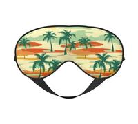 Sleep Mask, Eye Masks for Sleep, Sleep Masks for Women and Men, Blackout Eye Covers for Travel/Sleeping, Palm Tree_AM Eye Mask