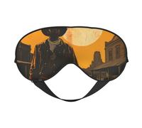 Sleep Mask, Eye Masks for Sleep, Sleep Masks for Women and Men, Blackout Eye Covers for Travel/Sleeping, Western Sunset Town Cowboy Eye Mask