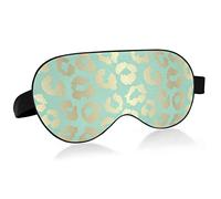 Sleep Mask Fashion Teal Leopard Night Eye Shade Cover Soft Comfort Blindfold Blockout Light Adjustable Strap for Men Women