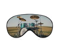 Sleep Mask Field Printed Music Sleep Eye Mask with Adjustable Strap Blindfold Travel Eye Shade Cover Eyemask Eye Cover Soft Eyeshade Patches for Sleeping Yoga