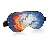 Sleep Mask Fire Water Baseball Night Eye Shade Cover Soft Comfort Blindfold Blockout Light Adjustable Strap for Men Women