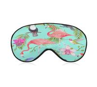 Sleep Mask Flamingo for Light Blocking,Eye Mask for Women Men Side Sleeper,Puffiness Dry Eyes Headache,Adjustable Strap